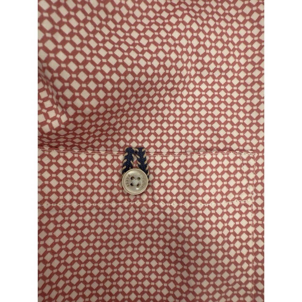Ted Baker Mens Shirt Size 4 Large Short Sleeve Button Down Pocket Old Money#14 - Picture 10 of 12